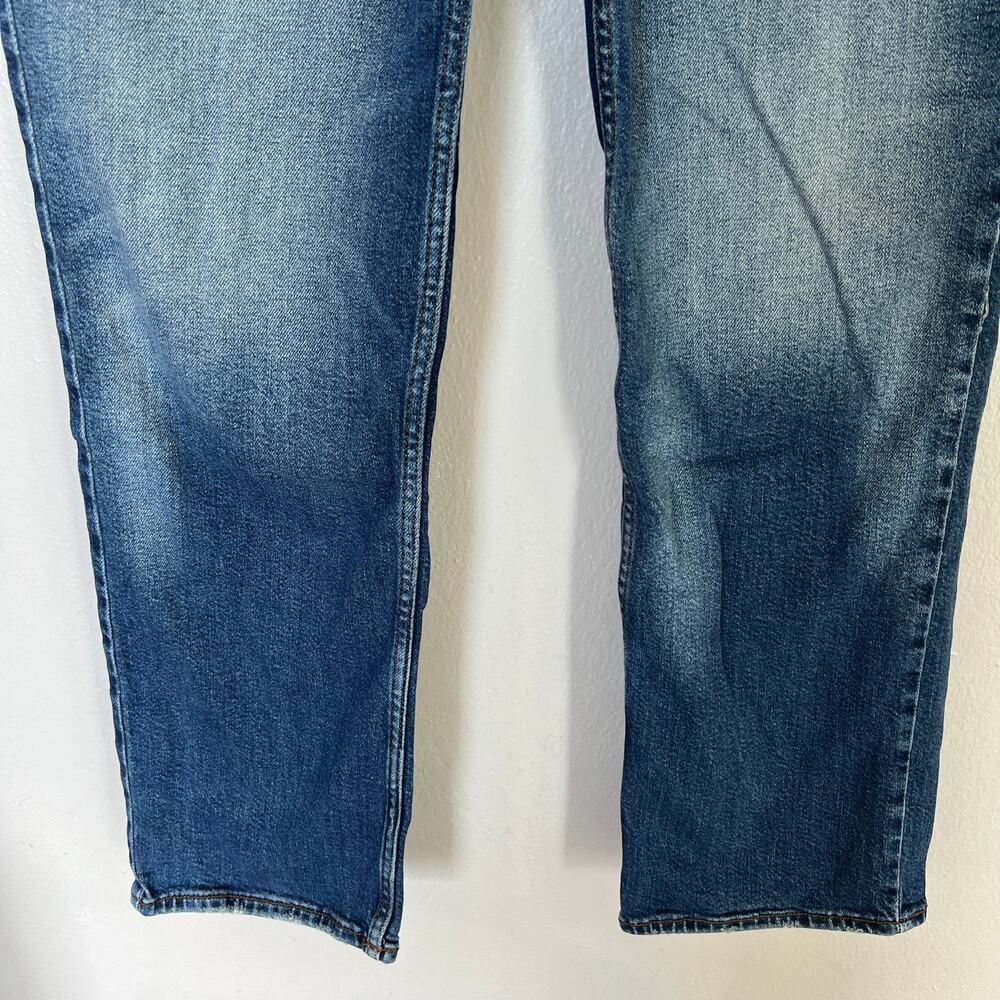 Good American Good Icon Jeans Dark Blue High Rise Sz 10/30 Straight Leg Stretch - Picture 5 of 11